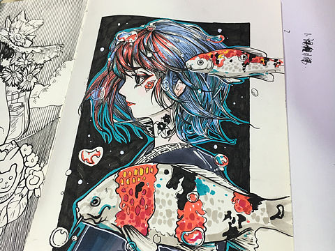 绘画女孩