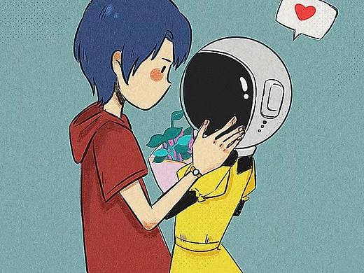 《宇航員小姐和鶇先生》（個(gè)人主頁(yè)-ZNDU1NjM3ODg=） - 創(chuàng)作習(xí)作 - 站酷設(shè)計(jì)師陳曉鶇原創(chuàng)素材 - 站酷ZCOOL