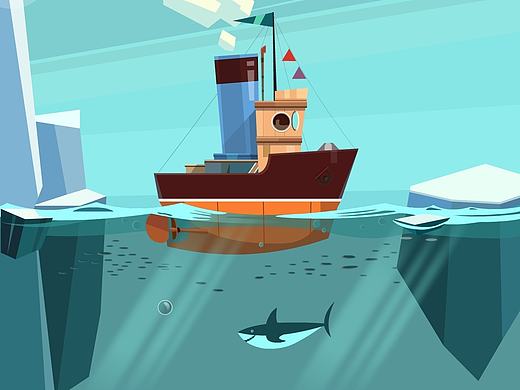 flash场景绘制，线稿加上色