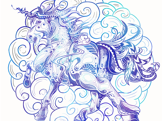 十二生肖-馬（個(gè)人主頁-ZNjI0MzM3NTI=） - 商業(yè)插畫 - 站酷設(shè)計(jì)師李清閑原創(chuàng)素材 - 站酷ZCOOL