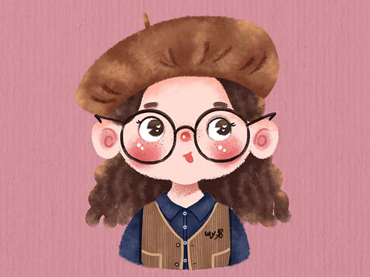 手绘可爱复古小女孩（个人主页-ZNTc2NDE1NzI=） - 艺术插画 - 站酷设计师wy男原创素材 - 站酷ZCOOL