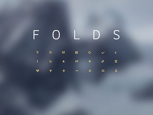 简洁折纸风格icon和borderless后台界面UI设计