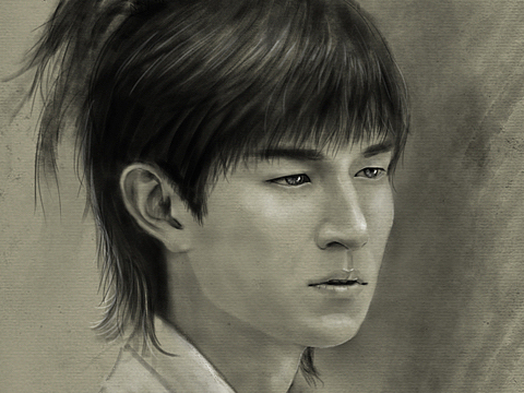 库恩の绘 《射雕英雄传-郭靖》