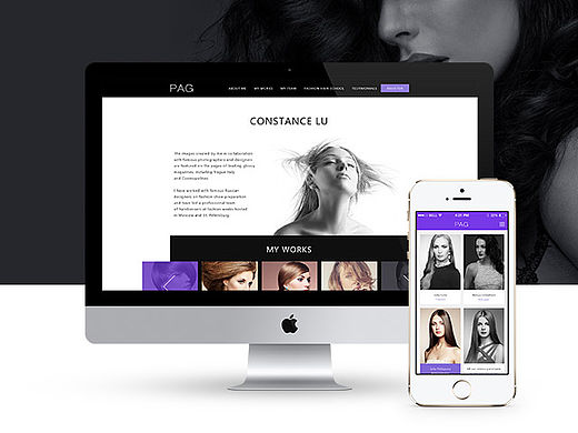 fashion hair school web redesign