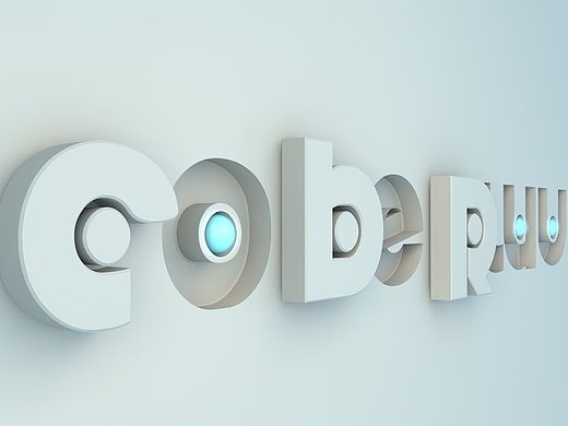 利用C4D制作我的英文名（coberwu）柔光凹凸立体字效