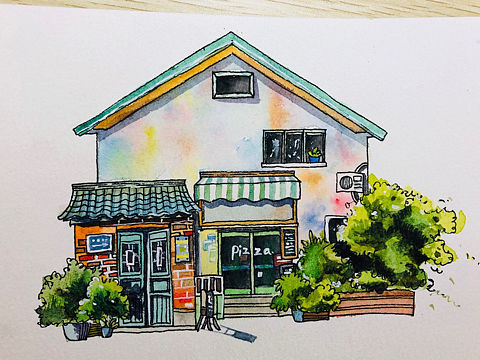 水彩小建筑（個人主頁-ZMzg2NzE3MjQ=） - 繪畫 - 站酷設計師佛系張大菜原創(chuàng)素材 - 站酷ZCOOL