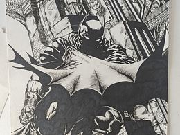 臨摹蝙蝠俠……