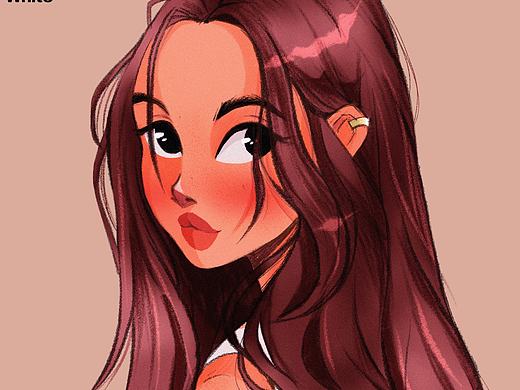 欧美风插画临摹