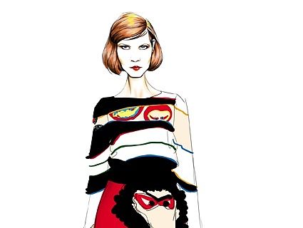 服装插画（个人主页-ZOTE2MDM0MA==） - 创作习作 - 站酷设计师霓虹赶路人原创素材 - 站酷ZCOOL