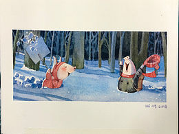 水彩临摹《嘟嘟与巴豆》