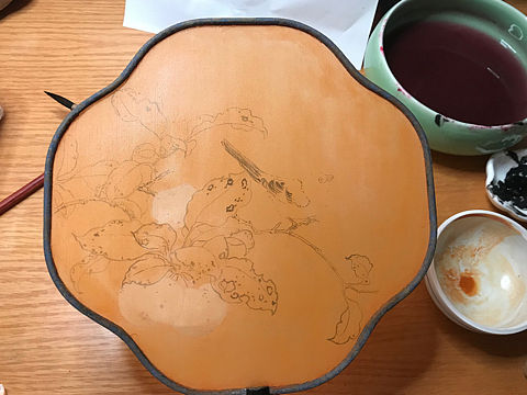 花鸟工笔扇