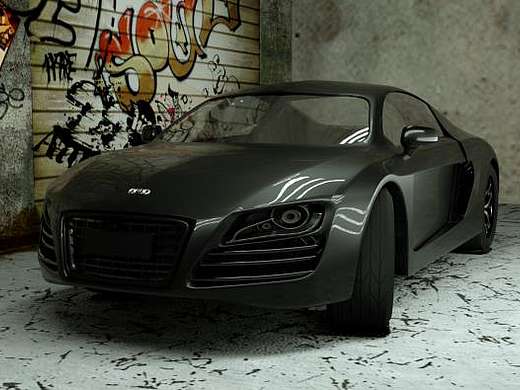 写实场景+奥迪r8（个人主页-ZMzU1MDg3ODg=） - 机械/交通 - 站酷设计师应该会好吃的包子原创素材 - 站酷ZCOOL