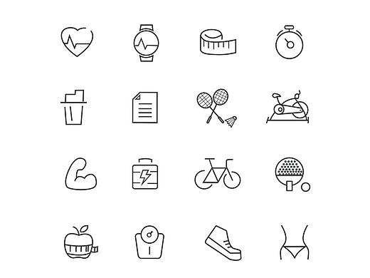 ICON 健身（個(gè)人主頁(yè)-ZMTc2NzA1Mjg=） - 圖標(biāo) - 站酷設(shè)計(jì)師yezi2016原創(chuàng)素材 - 站酷ZCOOL