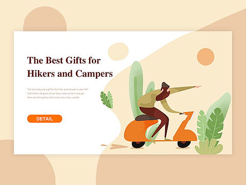 扁平插画网页练习