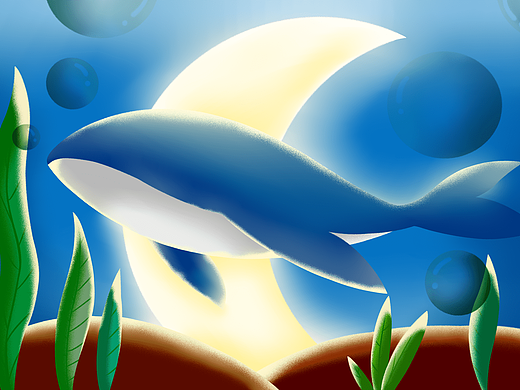 鲸游月海