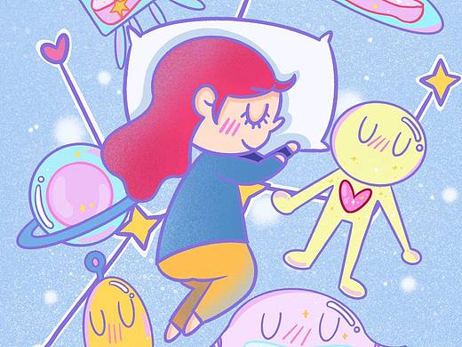 梦（个人主页-ZMzg1MDY2NzY=） - 新锐潮流插画 - 站酷设计师爱吃Eating原创素材 - 站酷ZCOOL