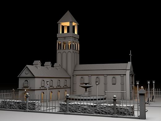 C4D基础工具练习 小房子建模