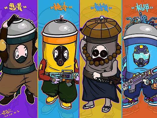 F4(原创涂鸦)（个人主页-ZNDgwNjU1NTI=） - 新锐潮流插画 - 站酷设计师士哆PerRy原创素材 - 站酷ZCOOL