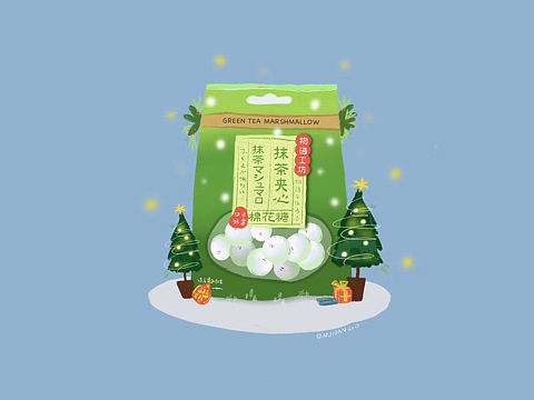 抹茶夹心棉花糖（个人主页-ZNDMyMjE3NTI=） - 创作习作 - 站酷设计师楠瓜酱原创素材 - 站酷ZCOOL