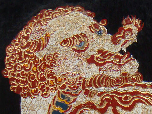 漆画《瑞兽》