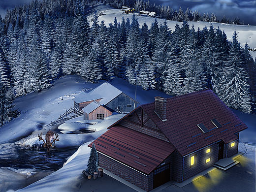 场景合成 - 北欧小景（个人主页-ZMjIxNzE2NjQ=） - 海报 - 站酷设计师唯致创意工作室原创素材 - 站酷ZCOOL