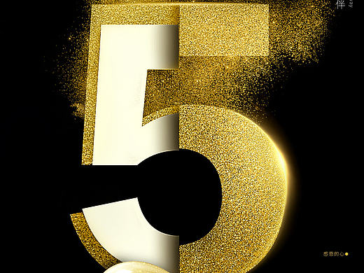 临摹加创新，感谢一路由你 5周年 Photoshop+C4D