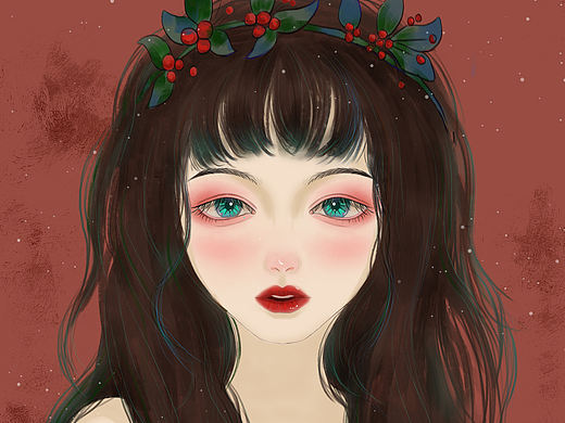 插画美女