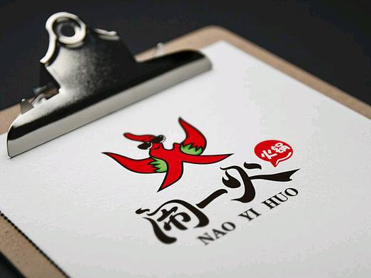 闹一火健康火锅外卖logo设计