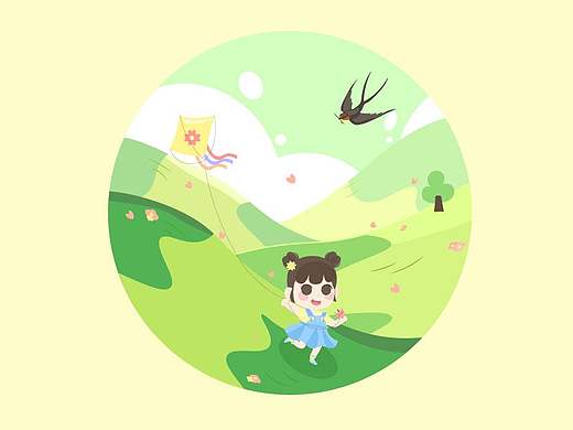 季节插画—春夏秋冬