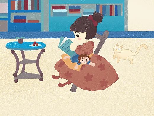 书店（个人主页-ZNDgyMjI4MzI=） - 创作习作 - 站酷设计师捞月亮的猫原创素材 - 站酷ZCOOL