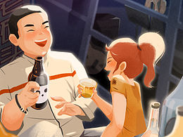 成都有声明信片IPAD绘制