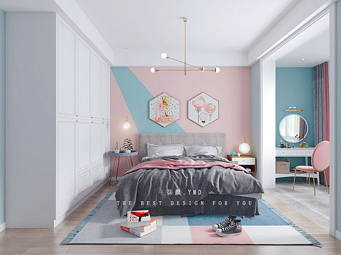 马卡龙少女心卧室补发