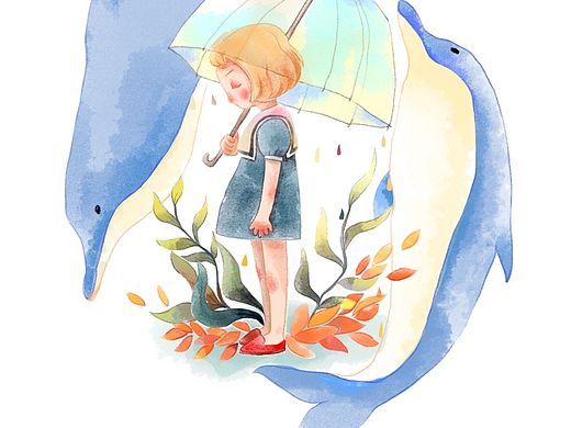 双鱼座小插画