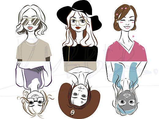 矢量人物插画-生日布（个人主页-ZMjEzODcxNzI=） - 商业插画 - 站酷设计师肥猫卷饼原创素材 - 站酷ZCOOL