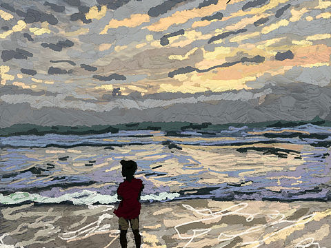 海边小孩（个人主页-ZNTcyNDQ5Mjg=） - 儿童插画 - 站酷设计师CariseYYY原创素材 - 站酷ZCOOL