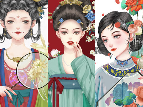 古風小美人（個人主頁-ZNTczMjMxOTY=） - 創(chuàng)作習作 - 站酷設計師烏子烏子原創(chuàng)素材 - 站酷ZCOOL