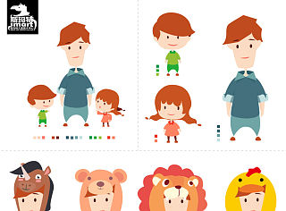 {斯玛特}人物设定，充满父爱（个人主页-ZMzQ2NjcyNA==） - 儿童插画 - 站酷设计师gemini111126原创素材 - 站酷ZCOOL