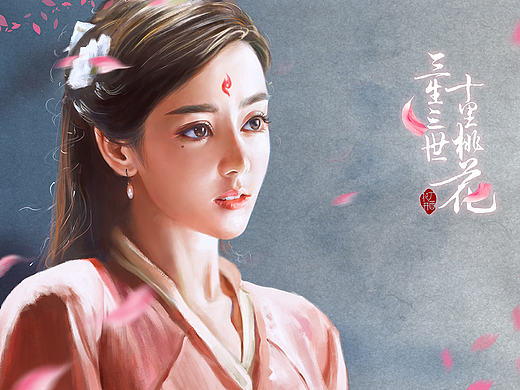 三生三世十里桃花人物插画-凤九