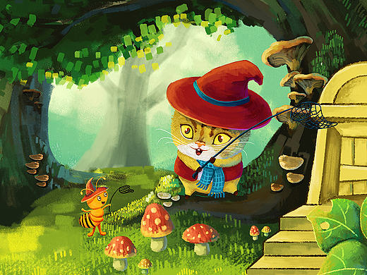 森林趣事（个人主页-ZMjA1NDIwNTY=） - 创作习作 - 站酷设计师xiaoyaored鹿喵喵原创素材 - 站酷ZCOOL