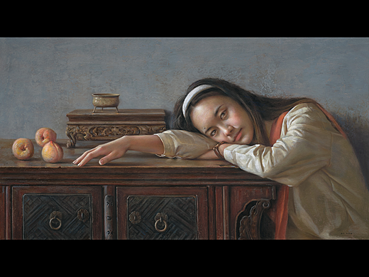 色粉画《小汪》