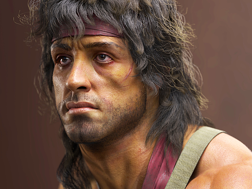 影视角色建模之 约翰·兰博 John Rambo 建模渲染