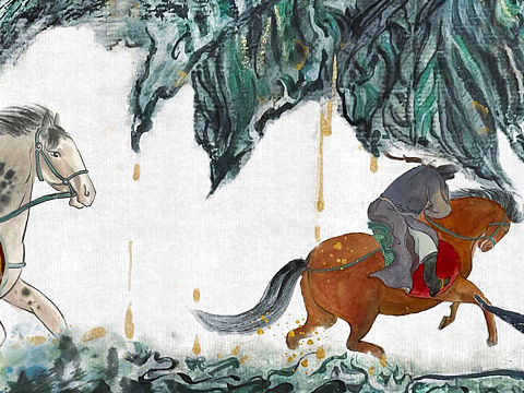 定風(fēng)波·莫聽穿林打葉聲（個(gè)人主頁-ZNTk5MDkyOTI=） - 繪本 - 站酷設(shè)計(jì)師W王vv原創(chuàng)素材 - 站酷ZCOOL