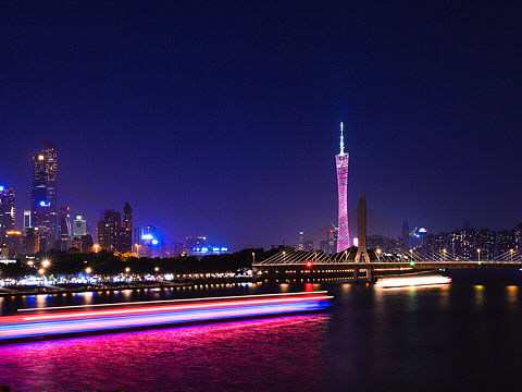 广州夜景，黄龙溪