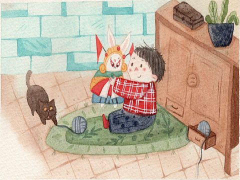 《一起长大的玩具》插图（个人主页-ZNDYzMDg5NjA=） - 儿童插画 - 站酷设计师果咩咩爱儿插原创素材 - 站酷ZCOOL