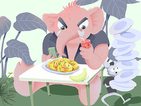 动物餐厅（个人主页-ZNTM0MzY1NjQ=） - 绘本 - 站酷设计师成熟猕猴桃原创素材 - 站酷ZCOOL