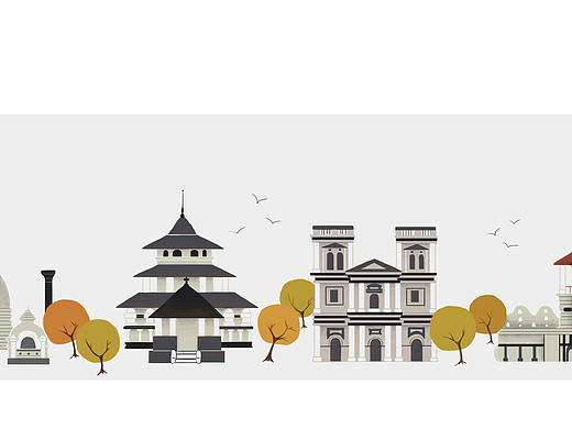 斯里兰卡|日式手绘建筑插画