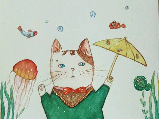 水彩喵（个人主页-ZMjMxNDU0NjQ=） - 儿童插画 - 站酷设计师南溪有画原创素材 - 站酷ZCOOL
