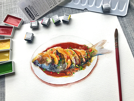 【跟我一起画水彩】食品篇vol.