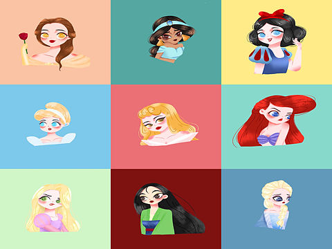 迪士尼公主可爱头像