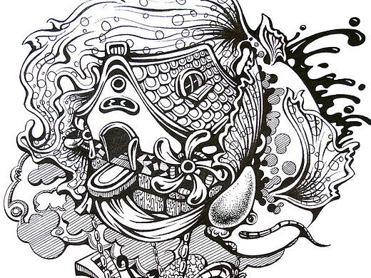 “大鱼”系列黑白装饰画